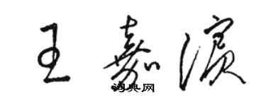 駱恆光王嘉濱草書個性簽名怎么寫