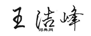 駱恆光王潔峰行書個性簽名怎么寫