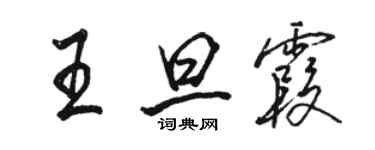 駱恆光王旦霞行書個性簽名怎么寫