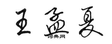 駱恆光王孟夏行書個性簽名怎么寫