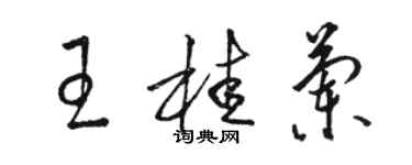 駱恆光王桂蘭草書個性簽名怎么寫