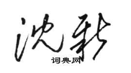駱恆光沈新草書個性簽名怎么寫