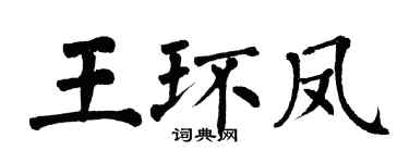 翁闓運王環鳳楷書個性簽名怎么寫