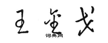 駱恆光王金戈草書個性簽名怎么寫