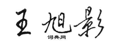 駱恆光王旭影行書個性簽名怎么寫