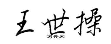 王正良王世操行書個性簽名怎么寫