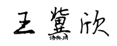 曾慶福王冀欣行書個性簽名怎么寫