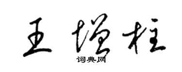 梁錦英王增柱草書個性簽名怎么寫