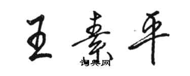駱恆光王素平行書個性簽名怎么寫