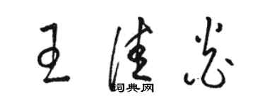 駱恆光王佳炎草書個性簽名怎么寫