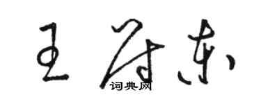 駱恆光王尉東草書個性簽名怎么寫