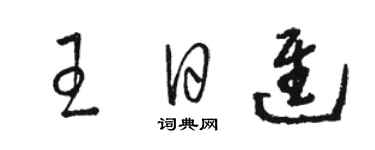 駱恆光王日進草書個性簽名怎么寫