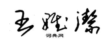 朱錫榮王雅潔草書個性簽名怎么寫