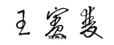 駱恆光王賓雙草書個性簽名怎么寫