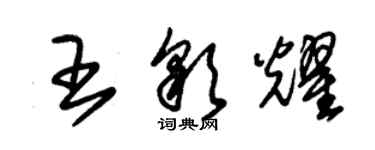 朱錫榮王彩耀草書個性簽名怎么寫