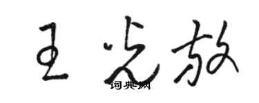 駱恆光王光放草書個性簽名怎么寫