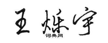 駱恆光王爍宇行書個性簽名怎么寫