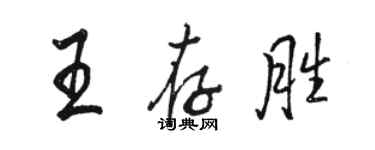 駱恆光王存勝行書個性簽名怎么寫