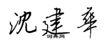 王正良沈建華行書個性簽名怎么寫