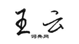 駱恆光王雲行書個性簽名怎么寫