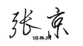 駱恆光張京行書個性簽名怎么寫