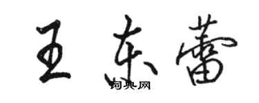 駱恆光王東蕾行書個性簽名怎么寫