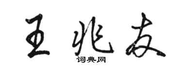 駱恆光王兆友行書個性簽名怎么寫