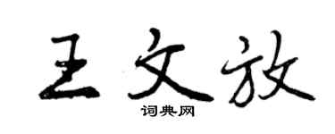 曾慶福王文放行書個性簽名怎么寫