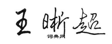 駱恆光王晰超行書個性簽名怎么寫