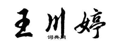 胡問遂王川婷行書個性簽名怎么寫