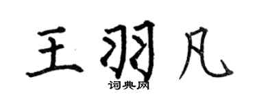 何伯昌王羽凡楷書個性簽名怎么寫