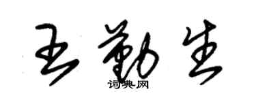 朱錫榮王勤生草書個性簽名怎么寫