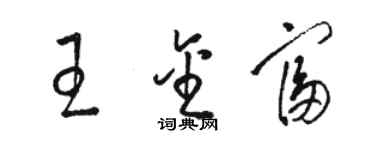 駱恆光王金富草書個性簽名怎么寫