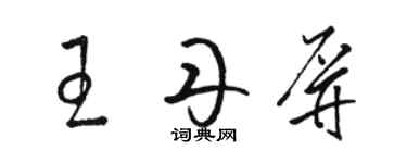 駱恆光王丹屏草書個性簽名怎么寫