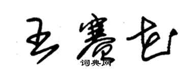 朱錫榮王賽花草書個性簽名怎么寫