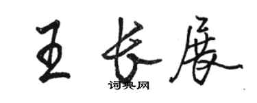 駱恆光王長展行書個性簽名怎么寫