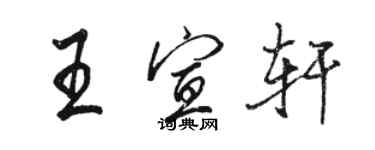 駱恆光王宣軒行書個性簽名怎么寫