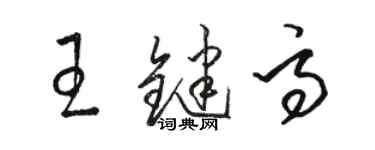 駱恆光王鍵高草書個性簽名怎么寫