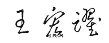 駱恆光王宏躍草書個性簽名怎么寫