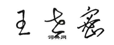 駱恆光王世密草書個性簽名怎么寫