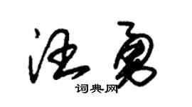 朱錫榮汪勇草書個性簽名怎么寫