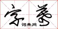 朱錫榮字幕草書怎么寫