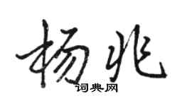 駱恆光楊兆行書個性簽名怎么寫