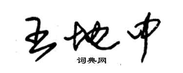 朱錫榮王地中草書個性簽名怎么寫