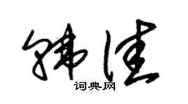 朱錫榮韓佳草書個性簽名怎么寫
