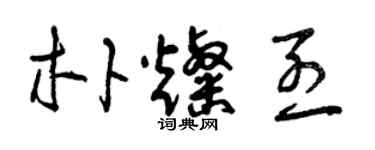 曾慶福朴燦烈草書個性簽名怎么寫