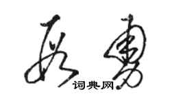 駱恆光段勇草書個性簽名怎么寫