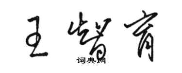 駱恆光王智育草書個性簽名怎么寫