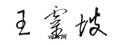 駱恆光王靈坡草書個性簽名怎么寫