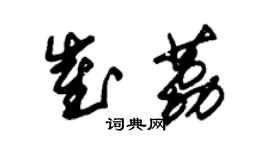 朱錫榮崔荔草書個性簽名怎么寫